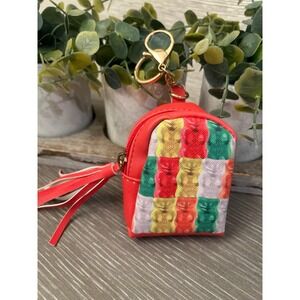 Haribo Gummy Bear Pattern Keychain Coin Purse